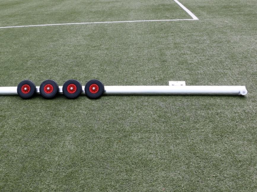 Stahlbefüllte Gewichte für vorhandene Fußballtore, quer verfahrbar