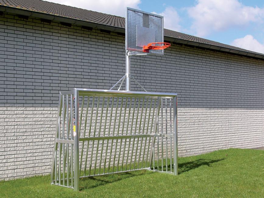 Aluminium Fußball-Bolzplatztore mit Basketballaufsatz