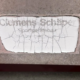 Historie: Abdeckung für Sprungmatten - Altes Schild