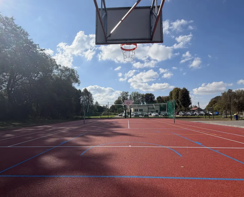Basketballständer, Sonderanfertigung, 4m Auslage