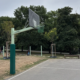 Basketballständer "SteelForce" mit Gitterzielbrett 180 x 105 cm, in RAL 6019 weißgrün
