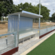 Spielerkabine / Betreuerkabine, gerade Dachform
