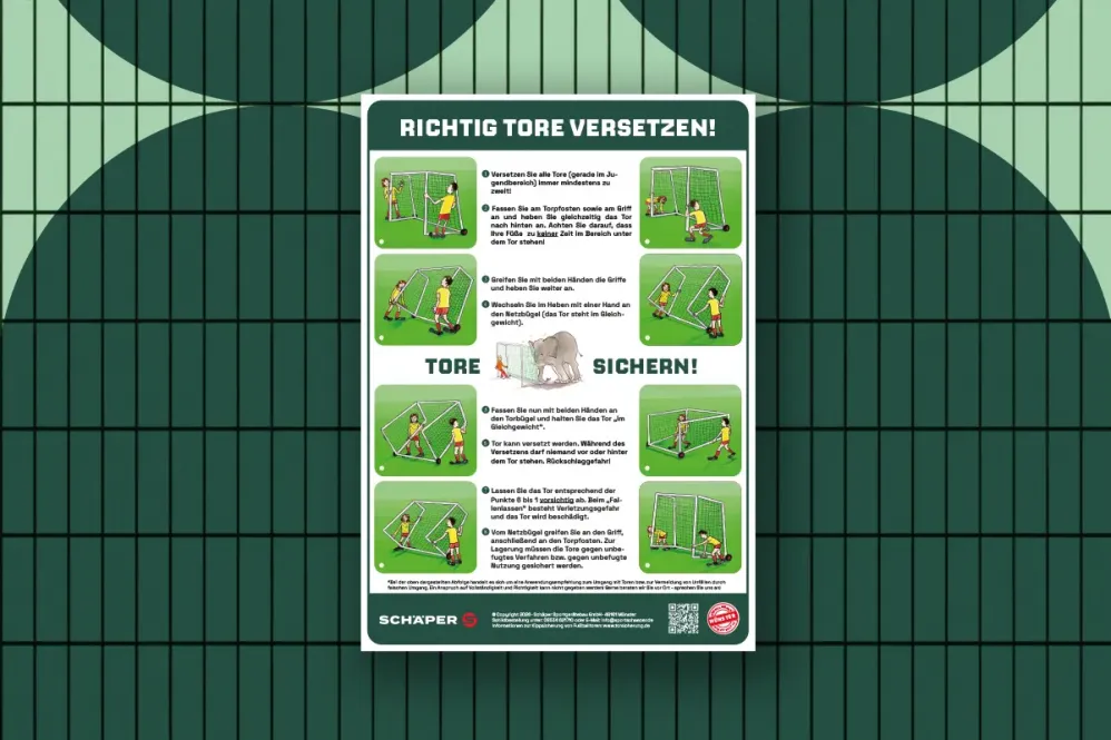 Warschild "Tore richtig versetzen!"